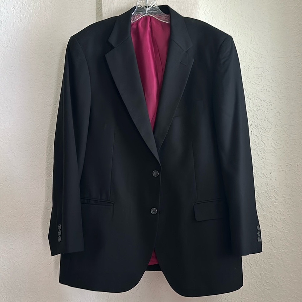 Alan Flusser Black Blazer Size 44 R